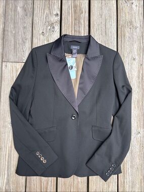 MEXX | Black Tuxedo Style Tailored Chic Corporate Sleek Blazer Jacket | Size 8